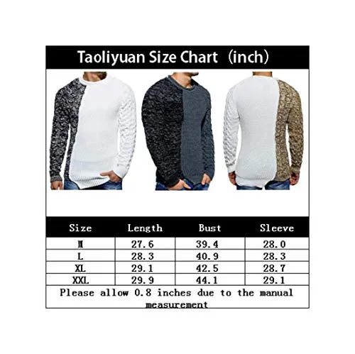 Taoliyuan Men's Color Block Knitted Sweater