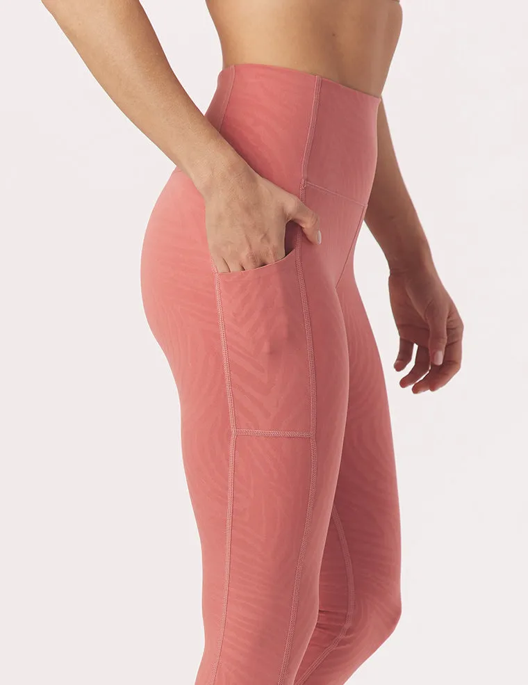 Taper Legging Print: Clay Zebra Gloss