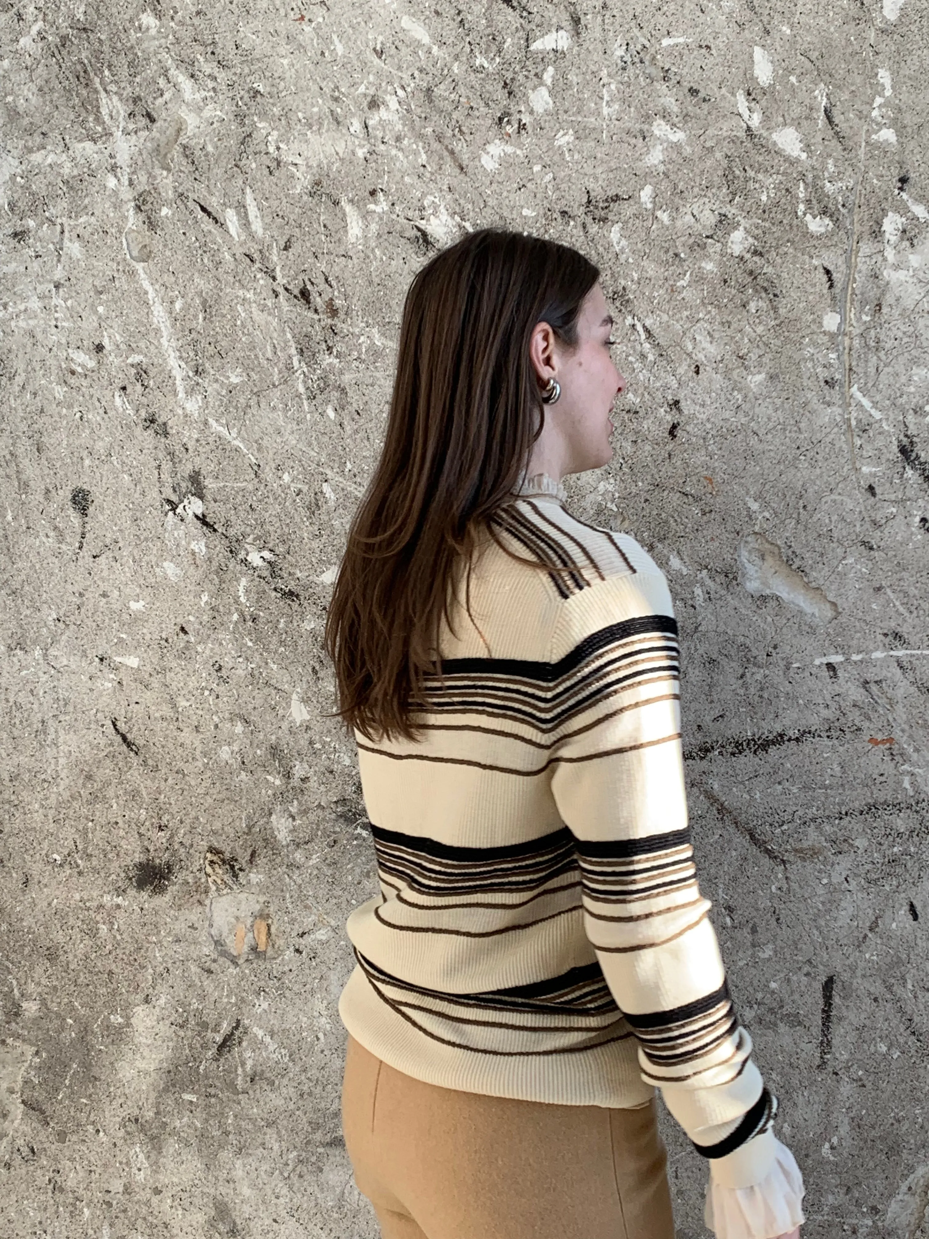 Theory striped cardigan