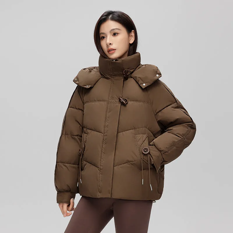 Thickened Quilted Puffer Jacket with Toggle Button