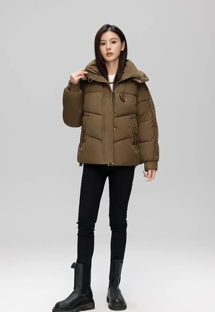 Thickened Quilted Puffer Jacket with Toggle Button