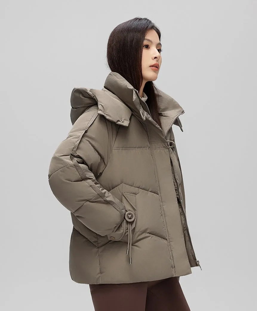 Thickened Quilted Puffer Jacket with Toggle Button