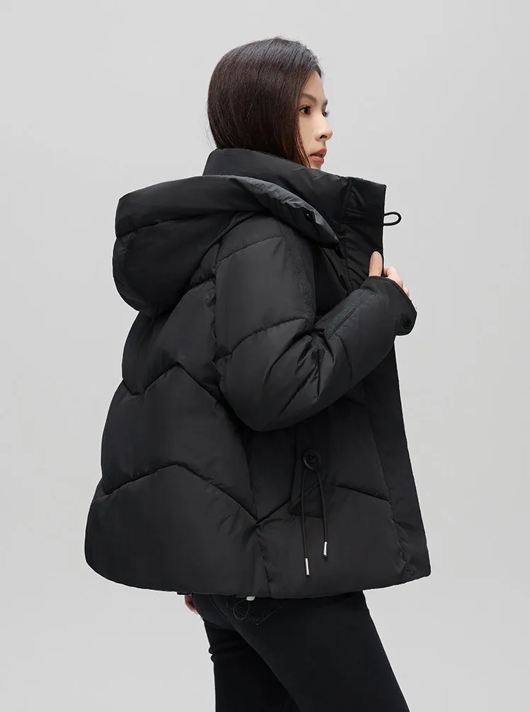 Thickened Quilted Puffer Jacket with Toggle Button