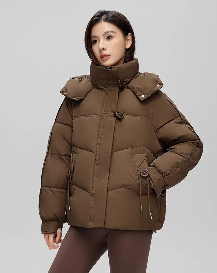 Thickened Quilted Puffer Jacket with Toggle Button