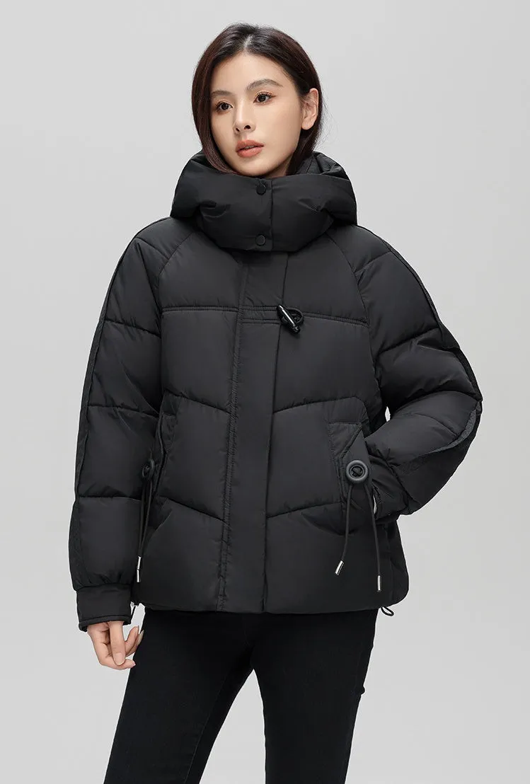 Thickened Quilted Puffer Jacket with Toggle Button