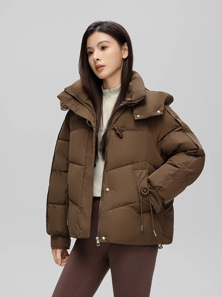 Thickened Quilted Puffer Jacket with Toggle Button