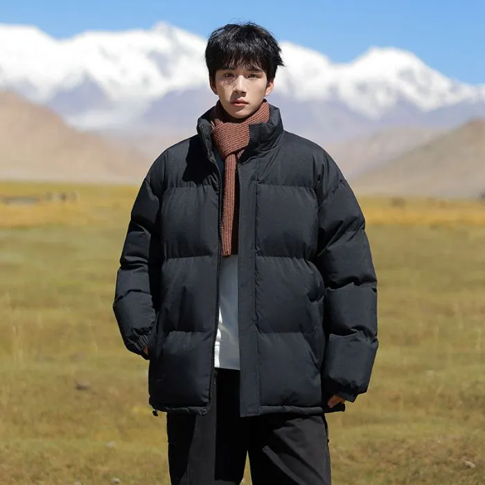 Thickened Windproof Puffer Jacket for Trendy Men's Fashion
