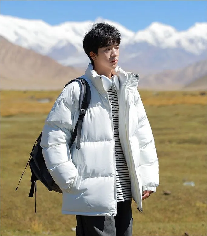 Thickened Windproof Puffer Jacket for Trendy Men's Fashion