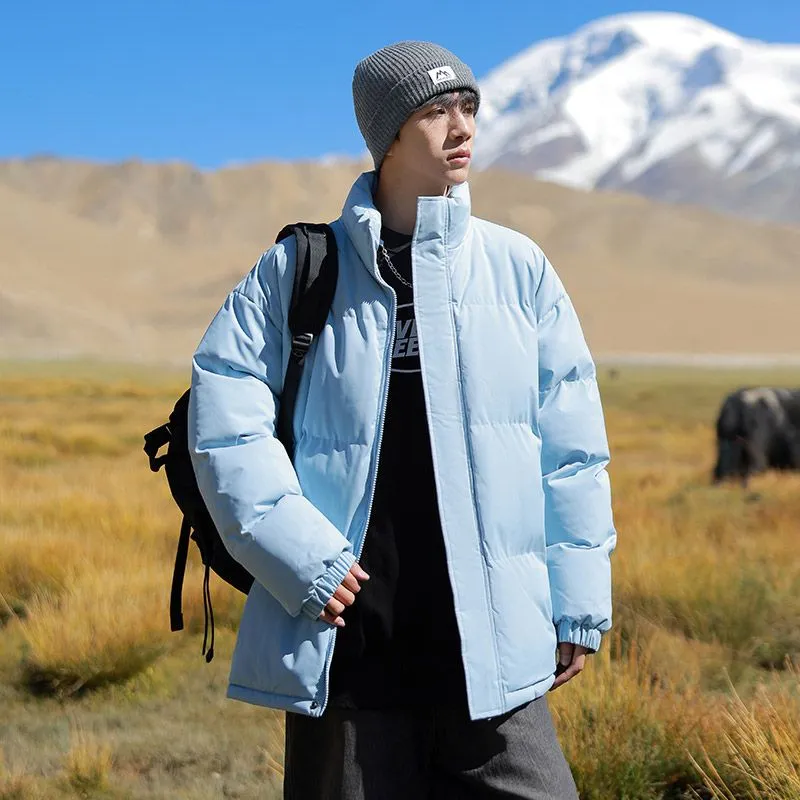 Thickened Windproof Puffer Jacket for Trendy Men's Fashion