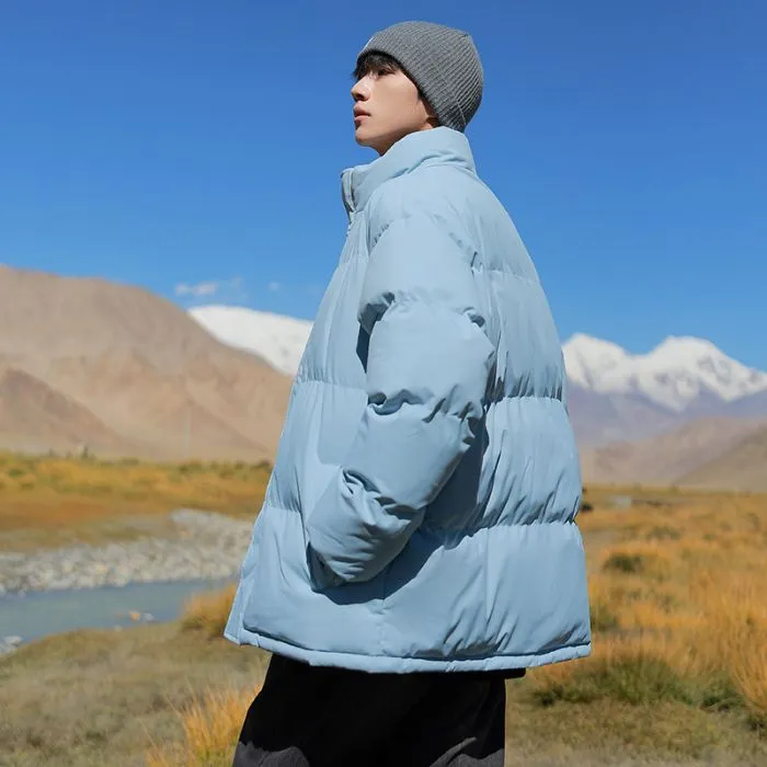 Thickened Windproof Puffer Jacket for Trendy Men's Fashion