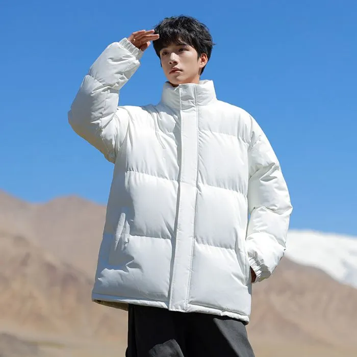 Thickened Windproof Puffer Jacket for Trendy Men's Fashion