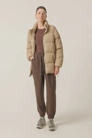 Topher Longline Puffer Sepia