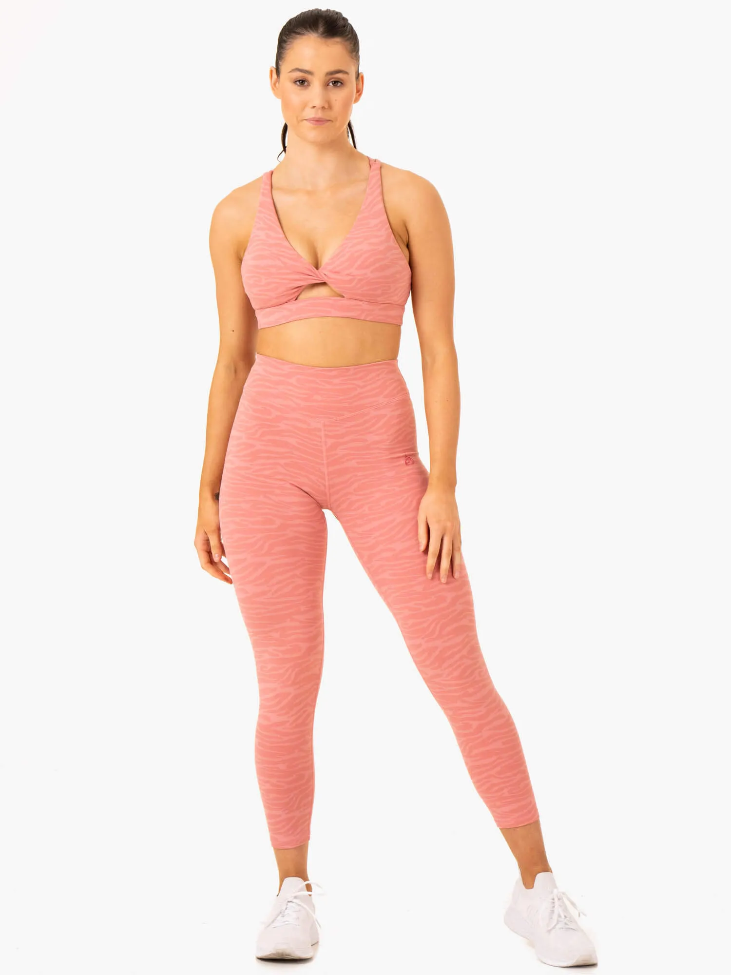 Transform High Waisted Leggings - Pink Zebra