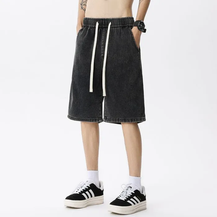 Trendy Straight-leg Denim Shorts for a Cool Casual Look