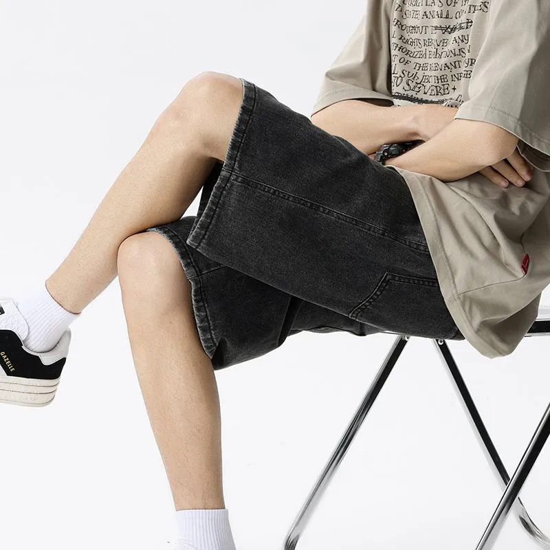 Trendy Straight-leg Denim Shorts for a Cool Casual Look