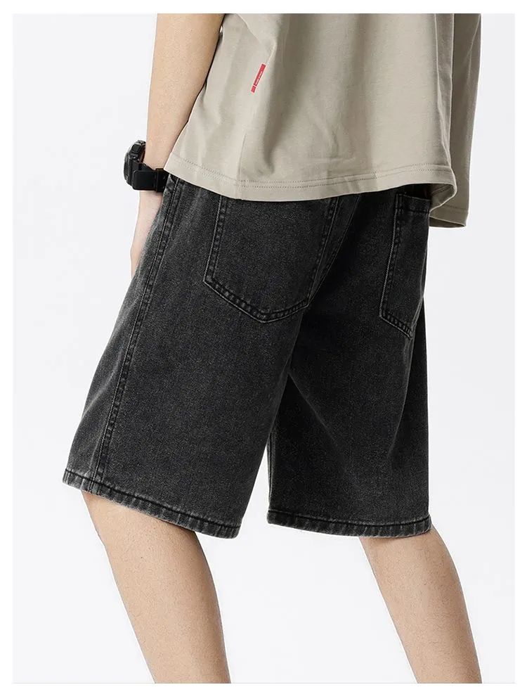 Trendy Straight-leg Denim Shorts for a Cool Casual Look
