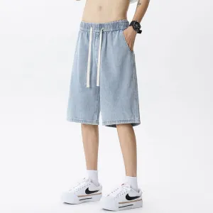Trendy Straight-leg Denim Shorts for a Cool Casual Look