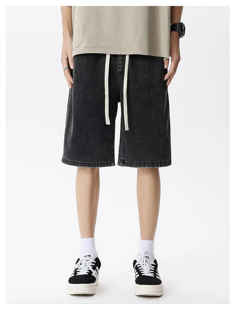 Trendy Straight-leg Denim Shorts for a Cool Casual Look