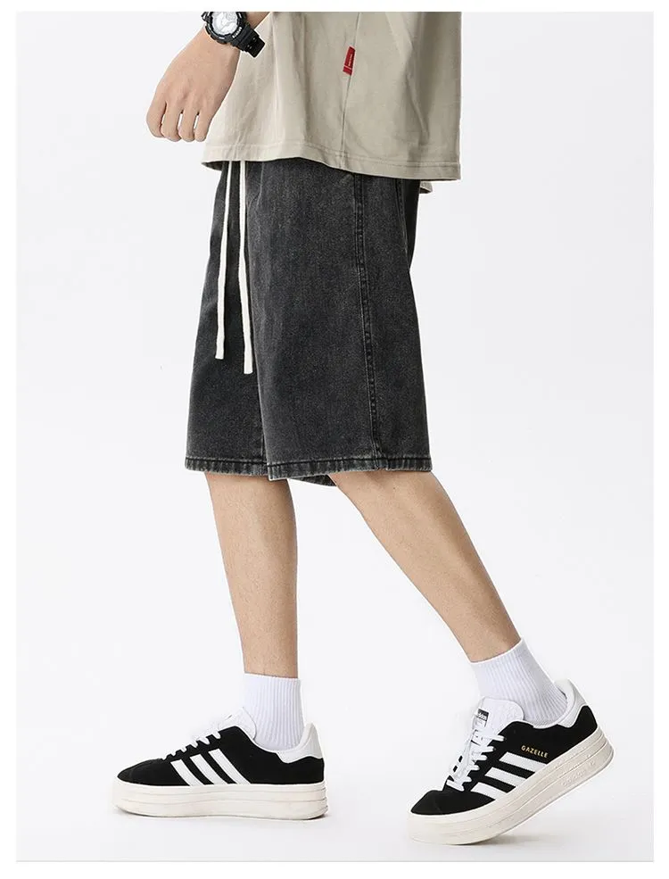 Trendy Straight-leg Denim Shorts for a Cool Casual Look