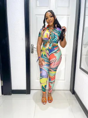 Tropical Leggings Set