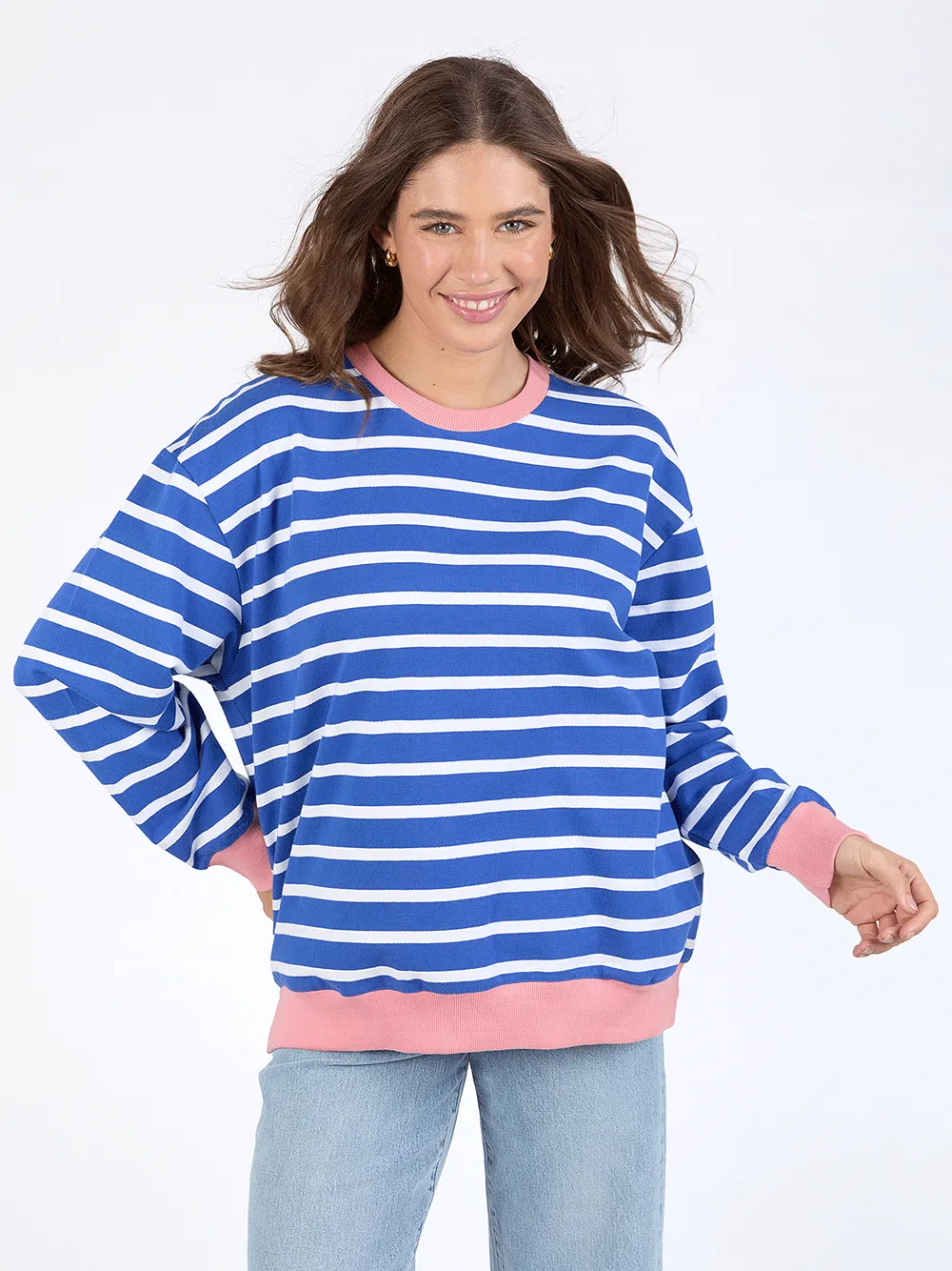 Tully Stripe Fleece Crew