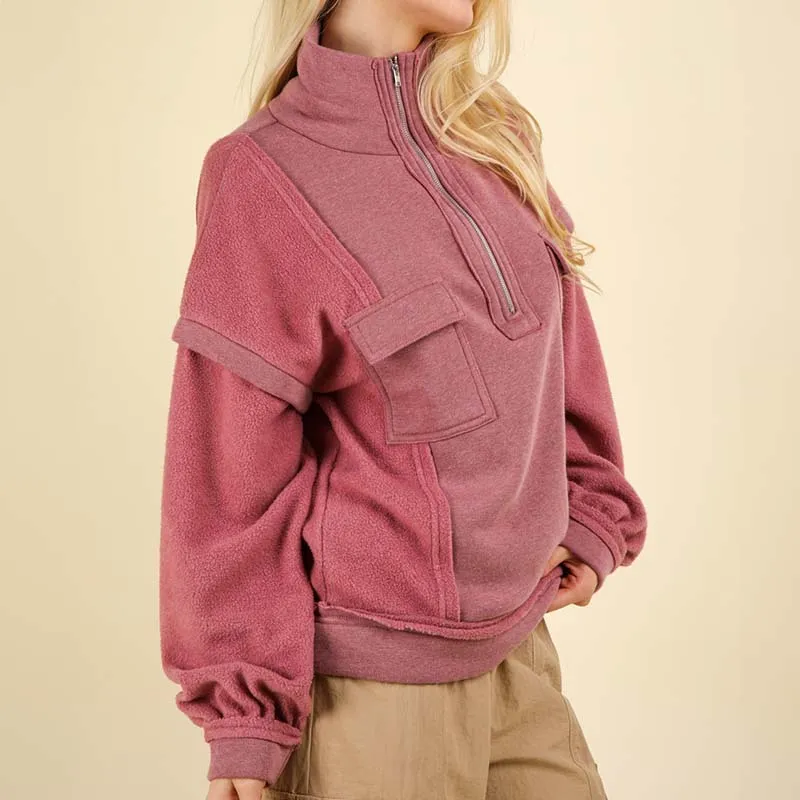 Two Pocket Quarter Zip Pullover