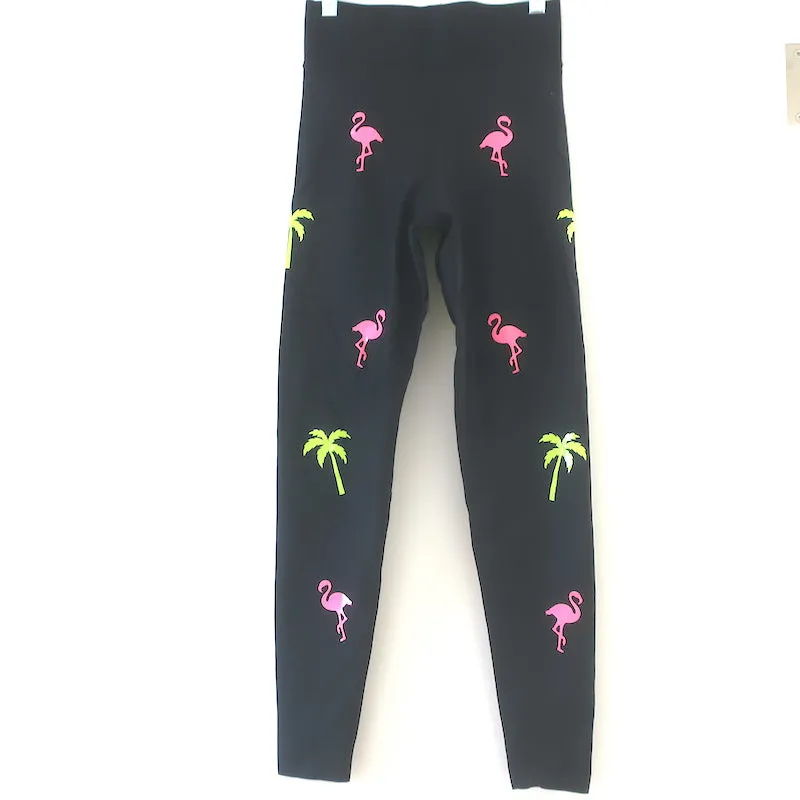 Ultracor Ultra High Pink Flamingo Leggings Black Size Medium