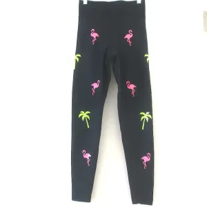 Ultracor Ultra High Pink Flamingo Leggings Black Size Medium