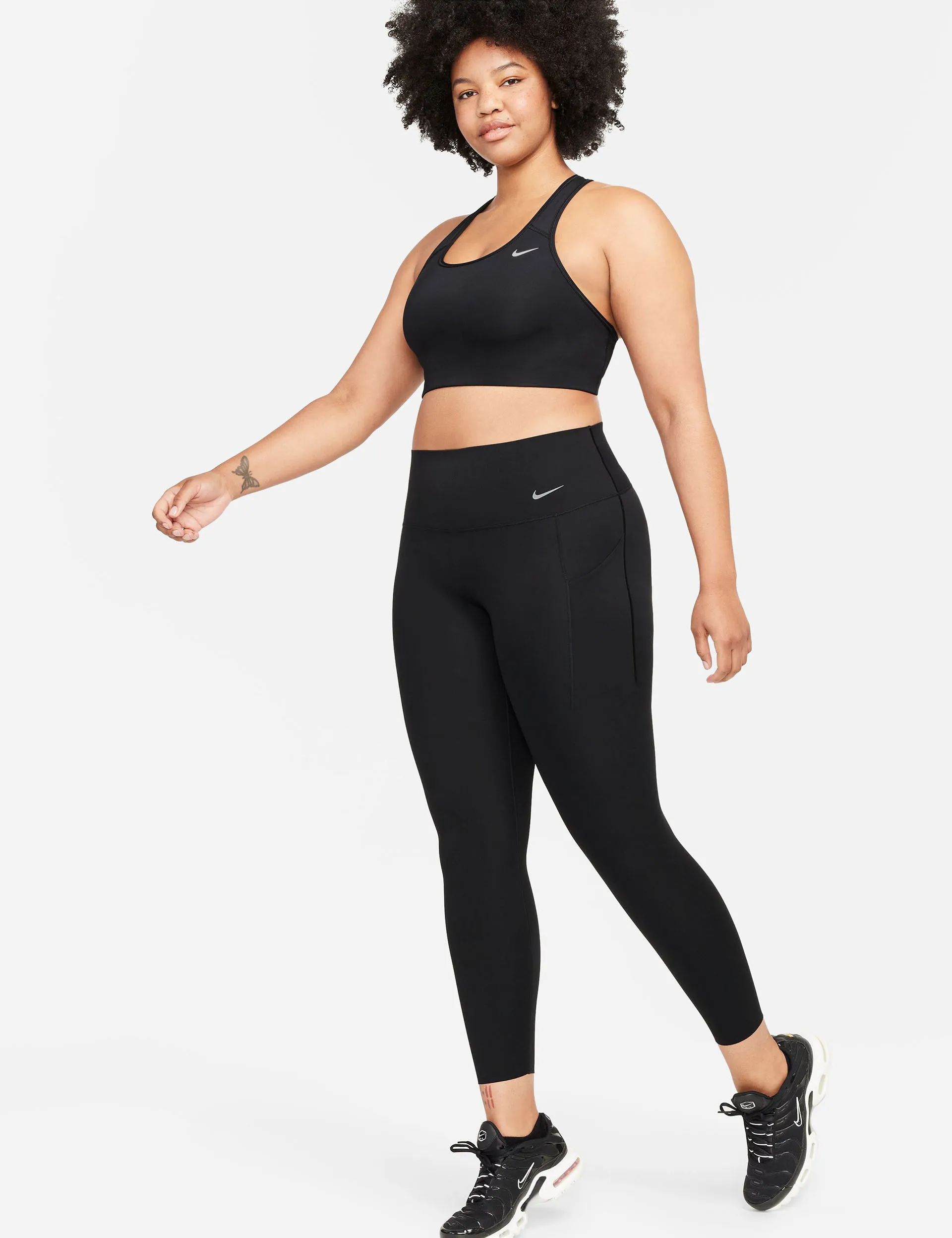 Universa High Waisted 7/8 Leggings - Black