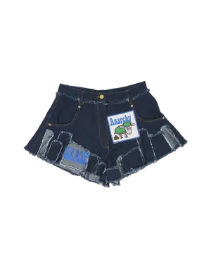 Upcycled Denim Patchwork Shorts