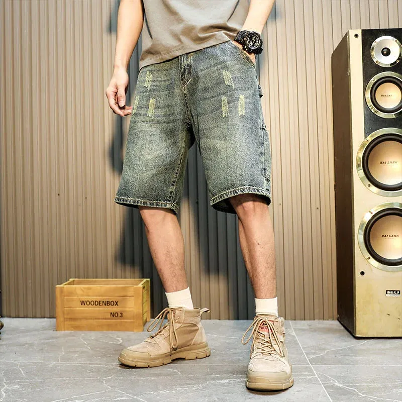 UrbanGear Herren Cargo Denim Shorts