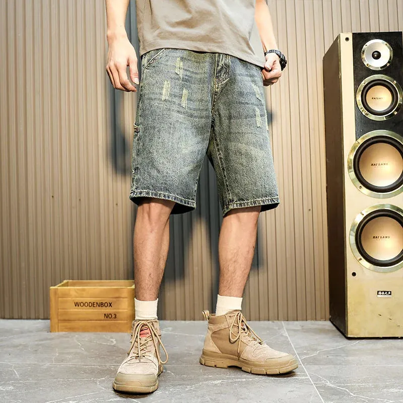 UrbanGear Herren Cargo Denim Shorts