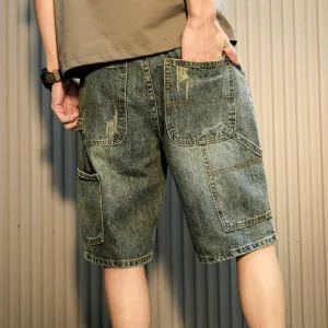 UrbanGear Herren Cargo Denim Shorts