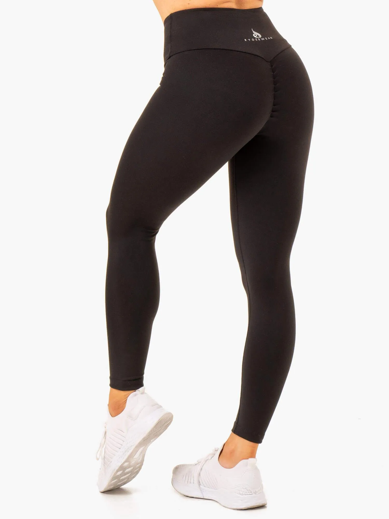 Vital High Waisted Scrunch Leggings - Black