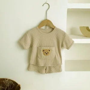 Waffle Shorts And Tee Set