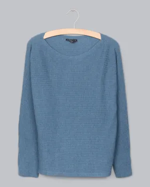 Washable Wool Crepe Rib Pullover