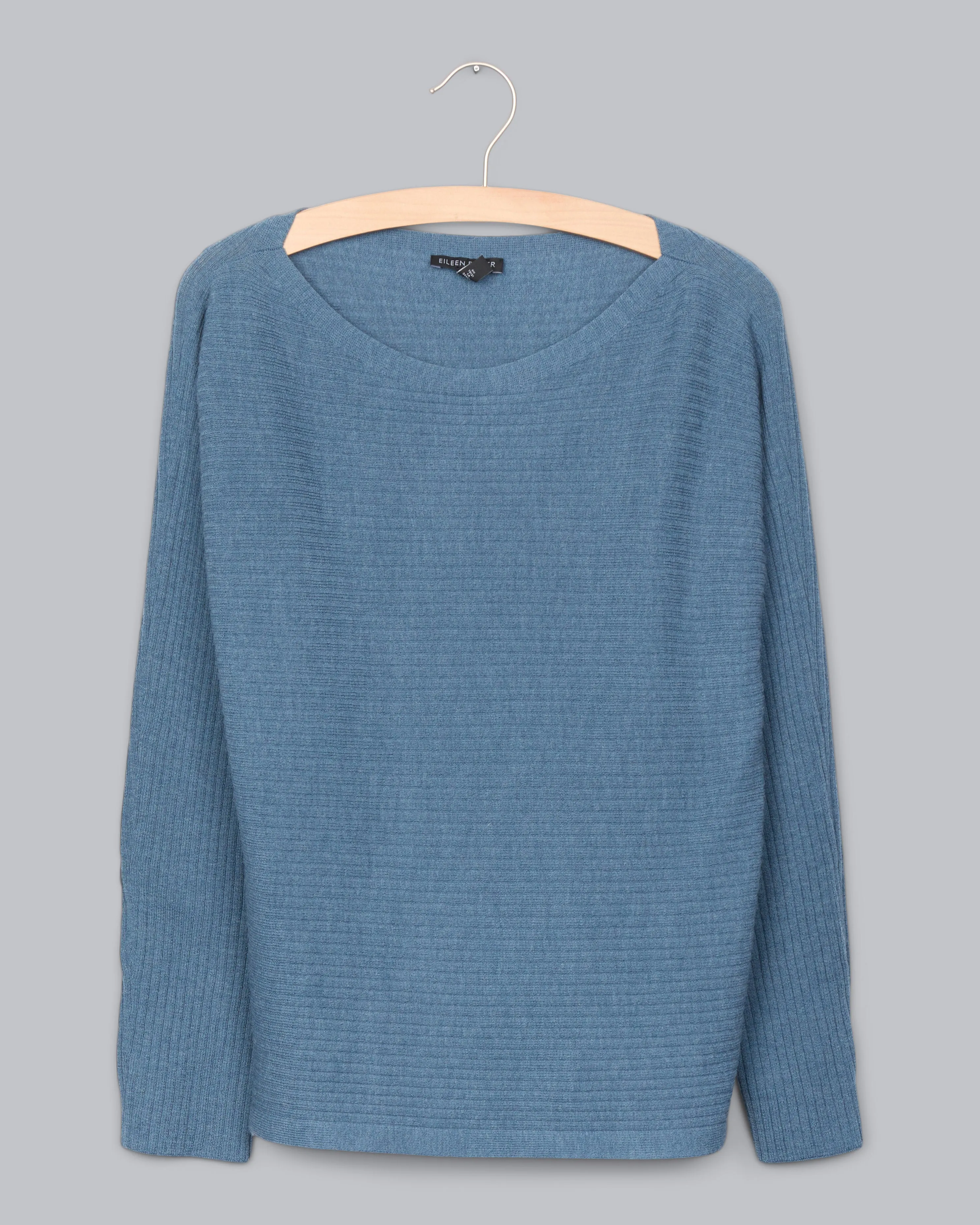 Washable Wool Crepe Rib Pullover
