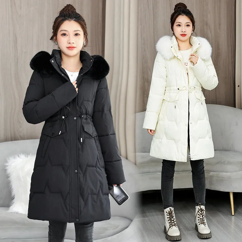 Water-Resistant and Windproof Hooded Puffer Coat for Women