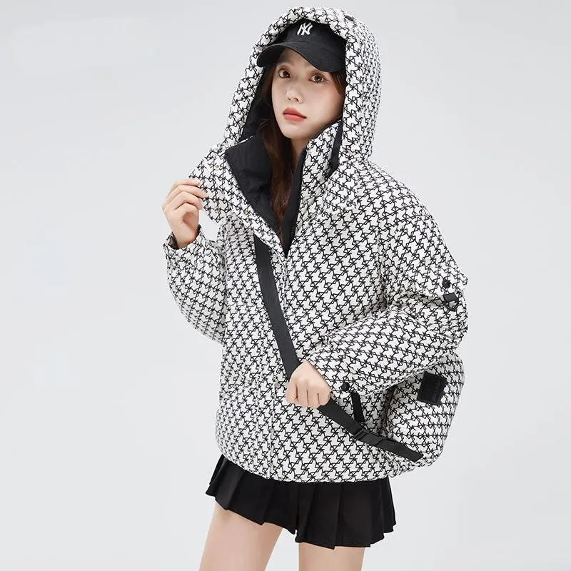 Water-resistant Quilted Full-zip Puffer Jacket for Women