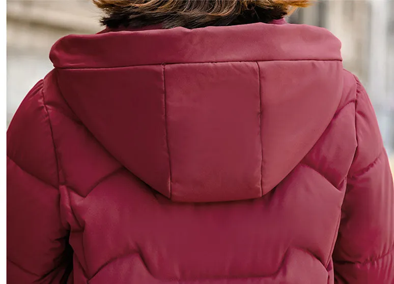 Water-resistant Quilted Puffer Jacket for Women Full-zip and Windproof