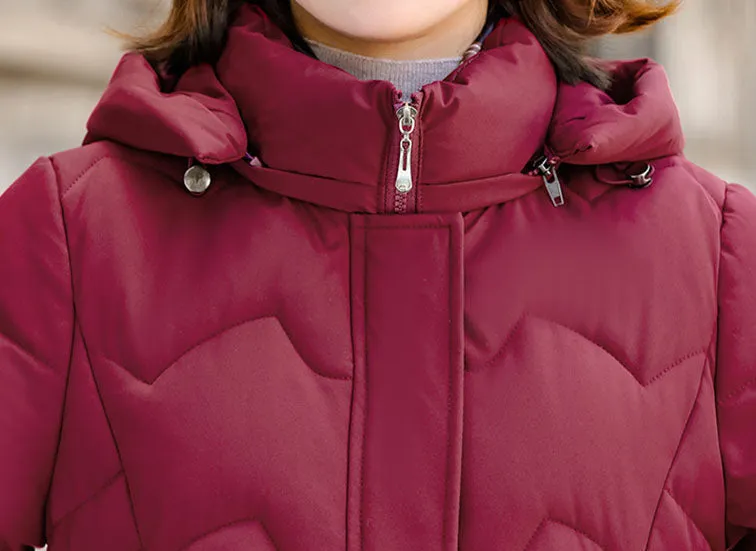 Water-resistant Quilted Puffer Jacket for Women Full-zip and Windproof