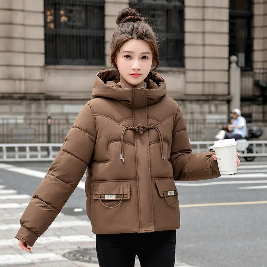 Water-resistant Quilted Puffer Jacket with Full Zip and Stain-resistant Material