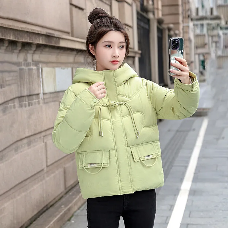Water-resistant Quilted Puffer Jacket with Full Zip and Stain-resistant Material