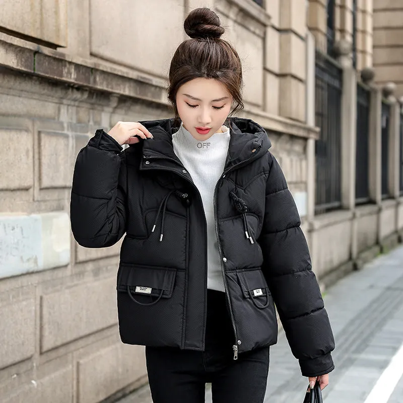 Water-resistant Quilted Puffer Jacket with Full Zip and Stain-resistant Material