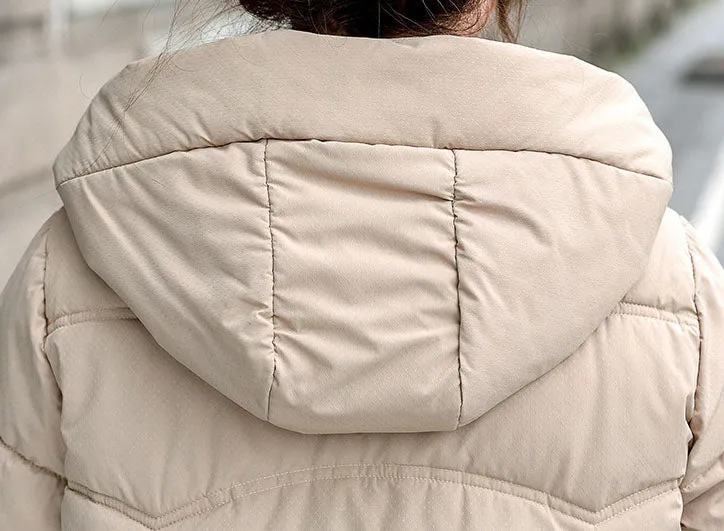 Water-resistant Quilted Puffer Jacket with Full Zip and Stain-resistant Material