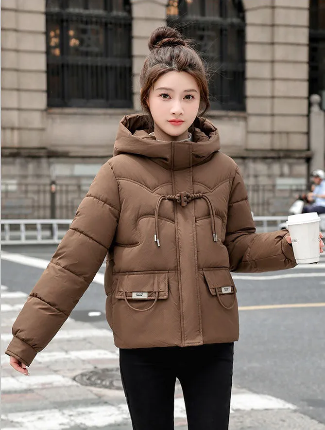 Water-resistant Quilted Puffer Jacket with Full Zip and Stain-resistant Material