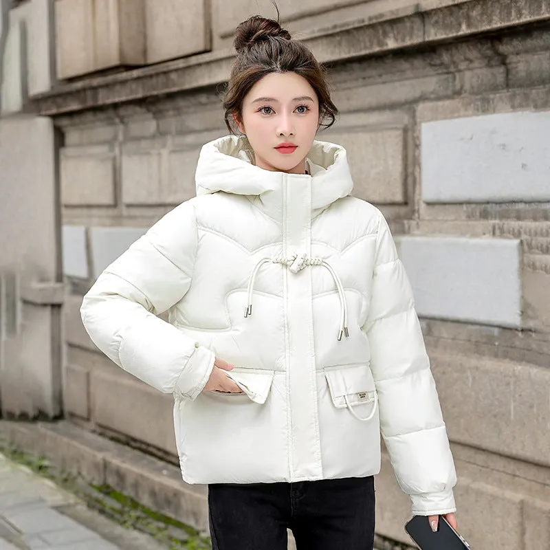 Water-resistant Quilted Puffer Jacket with Full Zip and Stain-resistant Material