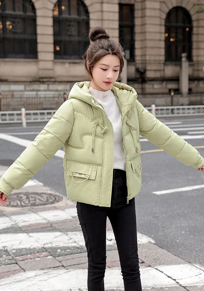 Water-resistant Quilted Puffer Jacket with Full Zip and Stain-resistant Material