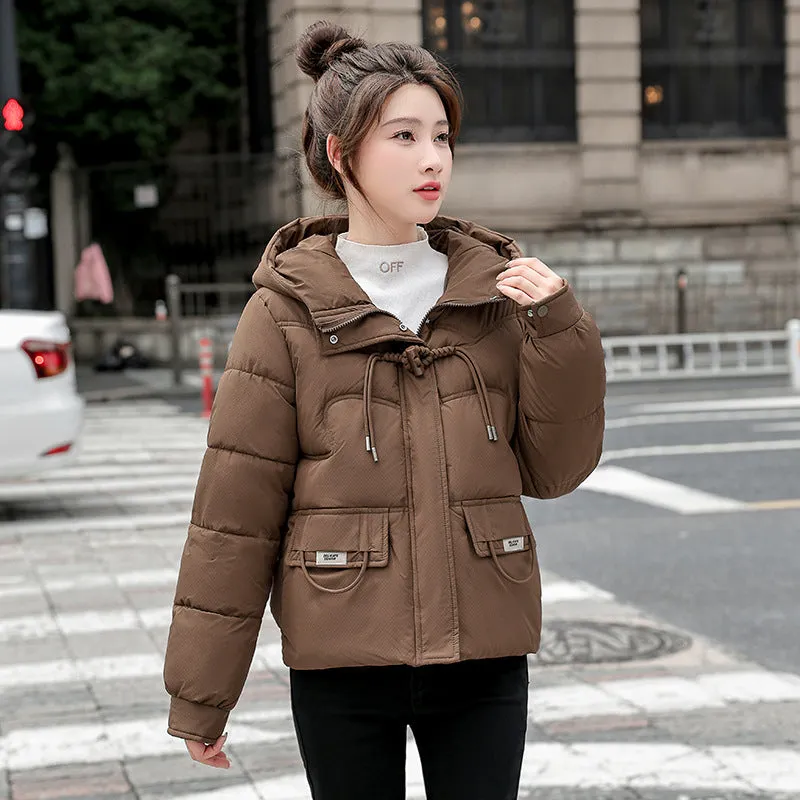 Water-resistant Quilted Puffer Jacket with Full Zip and Stain-resistant Material
