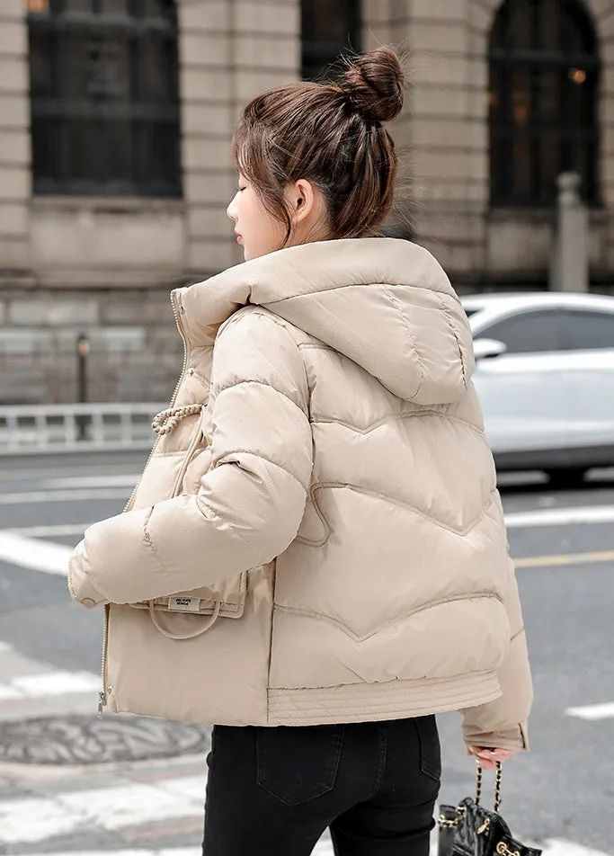 Water-resistant Quilted Puffer Jacket with Full Zip and Stain-resistant Material
